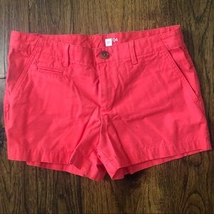 Coral GAP shorts size 4